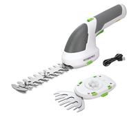 WORKPRO Tijeras para Césped y Arbustos 2 en 1 Inalámbricas 7,2V | Incluye 2 Cuchillas, Batería 2000MAh y Carga USB-C para Césped, Setos y Arbustos