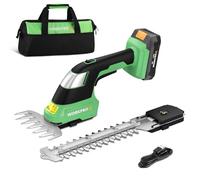 WORKPROX Tijeras Cortacésped y Arreglasetos 2 en 1, 20V Cortasetos Eléctrico para Césped y Arbustos con 2 Cuchillas, Tijeras Cortacésped Batería, Tijeras Arreglaseto para Jardinería