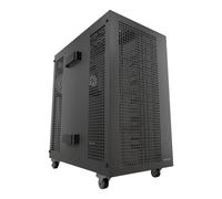 Workstation ATX UNYKA AI PRO 1500 EATX Dual CPU, hasta 4 GPUs, 17 HDD, 27 ventiladores, USB-C, Negro