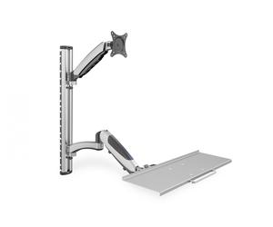 Workstation (Monitor, Keyboard) Wall Mount 27 inch, 6 kg, VESA 75x75, 100x100, silver