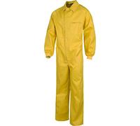 WORKTEAM Buzo de Trabajo Estilo Italiano con Cuello Camisero, Cremallera Doble Tirador, Multibolsillos y Espalda Elástica. Unisex Amarillo 50