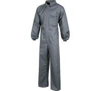 WORKTEAM Buzo de Trabajo Estilo Italiano con Cuello Camisero, Cremallera Doble Tirador, Multibolsillos y Espalda Elástica. Unisex Gris 52