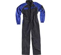 WorkTeam Buzo Recto con Cuello de Tira, Mangas y Detalles bicolores, Mono de Trabajo. Hombre Negro+Azulina 64