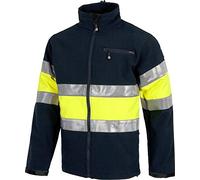 WORKTEAM Cazadora Softshell Alta Visibilidad Clase 1, Cortavientos e Impermeable, Térmica y Transpirable, Multibolsillos. Unisex
