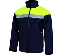 WORKTEAM Cazadora Softshell Alta Visibilidad, Corta Vientos y Repelente al Agua, Membrana Transpirable Aislante, Cintas Reflectantes, Certificada EN 14058 Unisex
