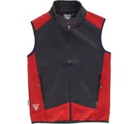 WORKTEAM Chaleco Softshell Combinado Aire Libre. Corta vientos, Repelente al Agua, Resistente al Desgarro y Alta Capacidad Térmica. Unisex Negro+Rojo XL