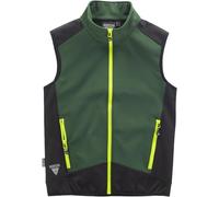 WORKTEAM Chaleco Softshell Combinado Aire Libre. Corta vientos, Repelente al Agua, Resistente al Desgarro y Alta Capacidad Térmica. Unisex Verde Oscuro+Negro M
