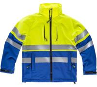 WORKTEAM Chaqueta Softshell Trabajo Alta Visibilidad Repelente al Agua Corta Vientos y Térmica, Unisex