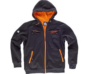 WORKTEAM - CHAQUETA WORKSHELL S9482 (T-S, NEGRO/NARANJA)