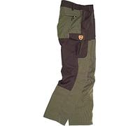 WORKTEAM Pantalón de Caza Impermeable Oxford con Refuerzo Ripstop Antiespinos, Multibolsillos, Forro Interior y Cintura Elástica, Resistente para Monte y Outdoor, Hombre Verde Caz Marron XL