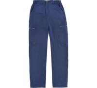WORKTEAM Pantalón Elástico Slim Fit, Ideal para Trabajo, Tiempo Libre, de Verano, Muy Fino (145 g/m2), Multibolsillos con Cremalleras, Cintura Ajustable y Tejido Resistente. Unisex Azul S