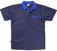 WorkTeam Polo Combinado de Manga Corta en Tejido técnico, Bolso de Pecho, Deportivo, Ligero, Transpirable y de Secado rápido. Hombre Marino+Azulina S
