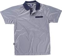 WorkTeam Polo Combinado de Manga Corta en Tejido técnico, Bolso de Pecho, Deportivo, Ligero, Transpirable y de Secado rápido. Hombre Gris Claro+Marino S