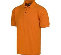 WorkTeam Polo Manga Corta en Tejido piqué, sin Bolsillo, Tejido Fresco y poroso para Adecuada ventilación. Hombre Naranja S