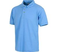 WorkTeam Polo Manga Corta en Tejido piqué, sin Bolsillo, Tejido Fresco y poroso para Adecuada ventilación. Hombre Celeste S