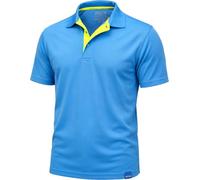 WORKTEAM Polo técnico de Manga Corta, Ligero, Transpirable y de Secado rápido con Cuello clásico y Tapeta de Tres Botones. Unisex Turquesa S