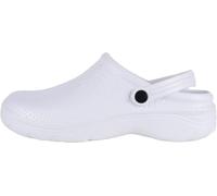 WORKTEAM Zueco Ultraligero de EVA Anatómico y Ergonómico con Cámara Ortopédica, Resistente a los Tropiezos y con Sujeción en Talón, Plantilla Incluida Unisex Blanco 36/37 EU