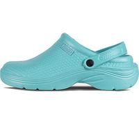 WORKTEAM Zueco Ultraligero de EVA Anatómico y Ergonómico con Cámara Ortopédica, Resistente a los Tropiezos y con Sujeción en Talón, Plantilla Incluida Unisex Turquesa 36/37 EU