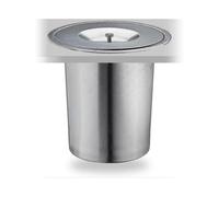 Worktop Bin, 8 L, Built-in, Stainless Steel, Organic Waste, with Lid, Hxd 25 X 27 Cm, Silver