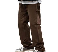 Workwear Trousers Mens,Both Knee Workers Logging Pants Spring New Mens Long Pants Straight Brand Japanese Retro Casual Trousers Gym Trousers Men Stretch Work Trousers Mens ESA141A