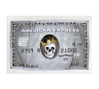 World Art Impresión en plexiglás 'Carta American Express Calavera