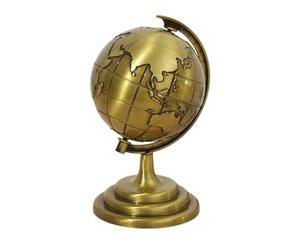World Atlas - Geographic Earth Ornament, Modern Metal Replicas, 3.74x3.74x6.69 Inches Educational Planet Exhibition Piece | Home Academic Cartography Centerpiece, Living Space Arrangement Use
