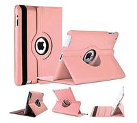 World Biz Funda giratoria para iPad 2/3/4 (modelo antiguo) de 9.7 pulgadas, rotación de 360°, a prueba de golpes, piel sintética, con función de apagado y encendido automático (oro rosa)
