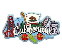 World By Shotglass California State Elements Fridge Collectible Souvenir Magnet