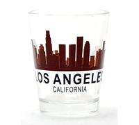 World By Shotglass Los Angeles California Sunset Skyline Classic Design Shot Glass