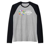 World Cancer Day Shirt - Support Cancer Awareness Camiseta Manga Raglan