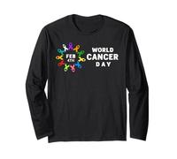 World Cancer Day Shirt - Support Cancer Awareness Manga Larga