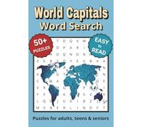 World Capitals Search Puzzle Book: Search with Easy to Read Print about World Capitals and More | 6x9 inches, 110 pages | 50+ Puzzles ... Gifts for Vacations, Holidays & Free Times