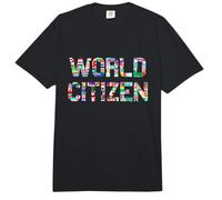 World Citizen with Flags of Various Countries - Globetrotter Comfort Colors Adult Heavyweight T-Shirt
