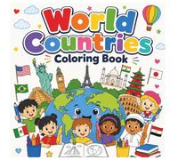 World Countries Coloring Book: Color Flags, Landmarks and Symbols from Around the World - Fun Geography Coloring Book for Kids Ages 4-8