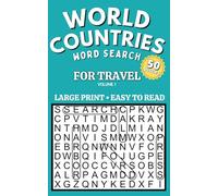 World Countries Word Search: Large Print Easy Puzzles for Travel