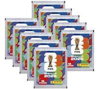 World Cup 2026 Sticker - 10 Tüten Stickertüten 70 Panini Sammelsticker WM Fußball Karten Packs und BB-Toy-Trades Versandschutz