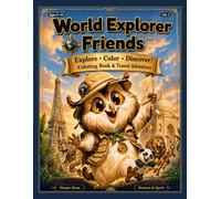 World Explorer Friends: A Coloring Adventure Book for Kids Ages 5-10 | 21 Countries, 21 Animals, Fun Facts & Explorer Badges | Volume 1