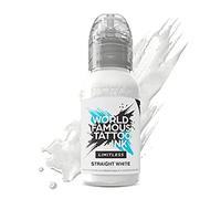 World Famous Limitless Tinta para tatuajes permanentes, vegano profesional, tinta de tatuaje permanente, blanco recto, 30 ml