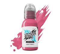 World Famous Tattoo Ink Limitless Light Pink 2 - Pintura profesional para tatuajes - Cumple con REACH, 30 ml