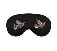 World Flag Dove Soft Eye Masks con correa ajustable Ligero y cómodo con los ojos vendados para dormir