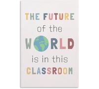 World Future Classroom Inspirational Vintage Poster