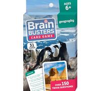 World Geography Quiz Cards! - Brain Busters Educational Flash Cards | Global Trivia Games for Adults & Kids | Countries, Landmarks, Oceans & More