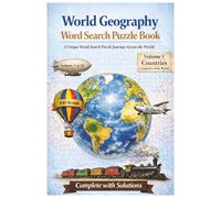 World Geography Word Search Puzzle Book: Volume 1 - Countries: Countries of the World | Word Search Puzzle Book for Adults | 6x9 in | 50 Print Puzzles ... | Gift for Vacation, Holidays & Free T