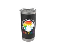 World Map Be Kind Rainbow Gay LGBT Pride Month LGBTQ Vaso térmico de acero inoxidable de doble pared