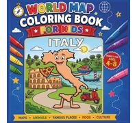 World Map Coloring Book for Kids: Geography Coloring Book with 30 Countries, Famous Landmarks, Animals, Foods & Cute Map Characters
