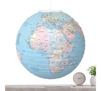 World Map Lantern | Earth Day Decorations For Home | Travel Theme Party World Map Globe Ornament Classroom Ceiling Decor