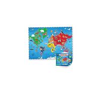 World Map Puzzle for Kids - 75 Pieces - World Ractizles with Continents - Childrens Jigsaw Geografa Rompecabezas para nios Edades 4-8 5 6 7 8-10 a