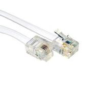 World of Data - RJ11 Macho BT Banda Ancha ADSL Módem Enrutador Cable Cable 10m Blanco