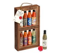 World of Fire - Colección de salsa picante de 8 botellas en caja de madera