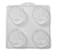 World Of Moulds 4 Cavity Round Angel Fish Soap/Bath Bomb Mould Mold L44